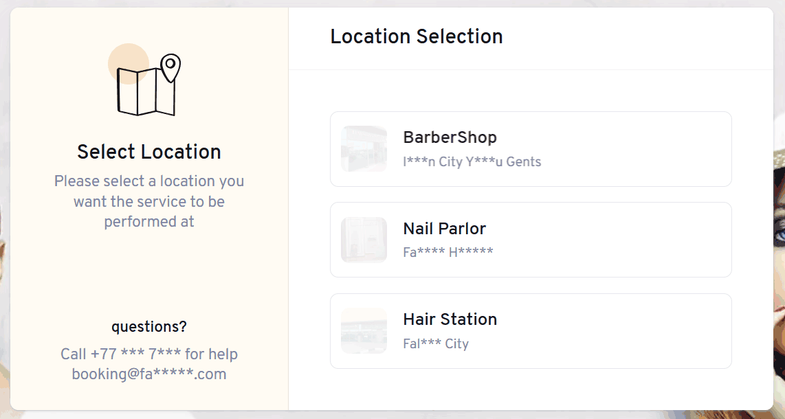 Multi-branch location selector